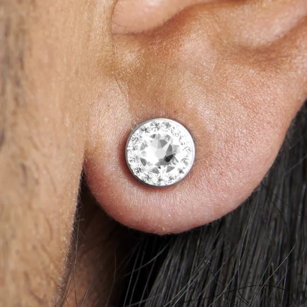 Fort Tempus Boucle D’oreille Magnétique à Cristaux Translucides – 8 Mm solde en ligne 7