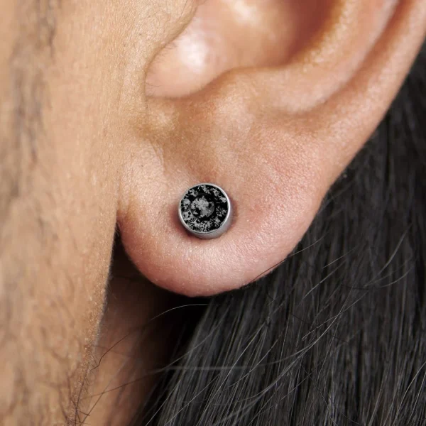 Fort Tempus Boucle D’oreille Magnétique En Cristal Noir 6 Mm Les achats en ligne 7