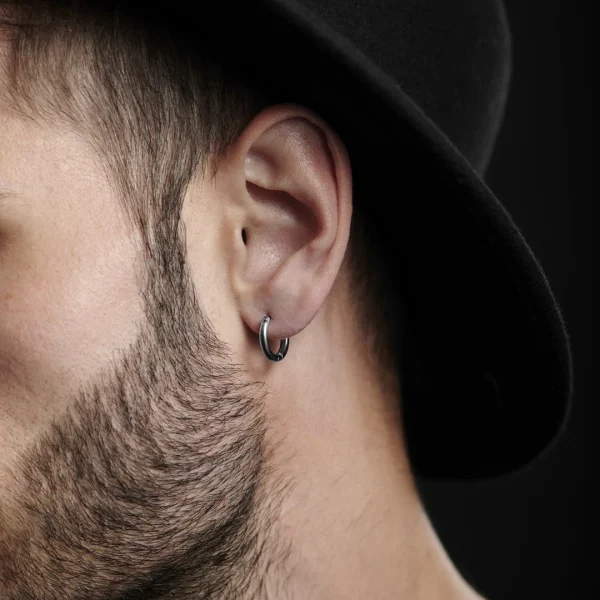 prix le plus bas Lucleon Boucle D’oreille En Acier “Le Cercle” 4