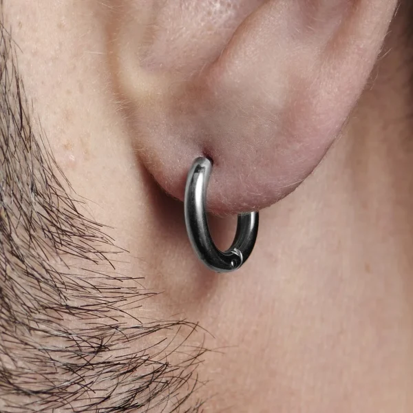 prix le plus bas Lucleon Boucle D’oreille En Acier “Le Cercle” 6