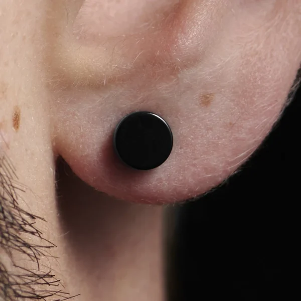 vente pas cher Lucleon Clou D’oreille Noir (6 Mm) 6