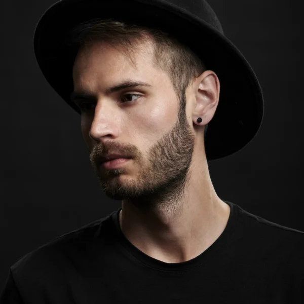 vente pas cher Lucleon Clou D’oreille Noir (6 Mm) 5