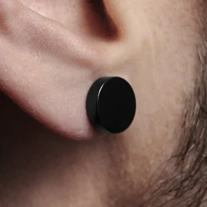 Lucleon Boucle D’oreille Noire (10 Mm) haute qualité 16