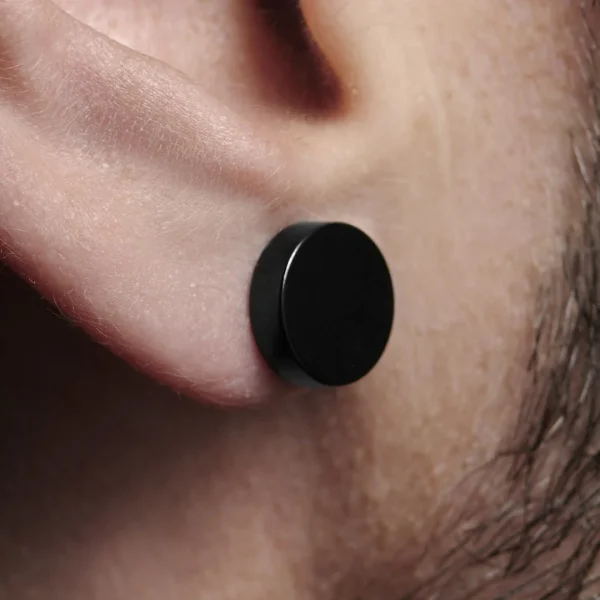 Lucleon Boucle D’oreille Noire (10 Mm) haute qualité 6
