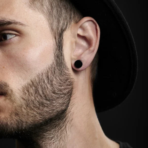 Fort Tempus Boucle D’oreille Magnétique Noire – 10 Mm mode 3