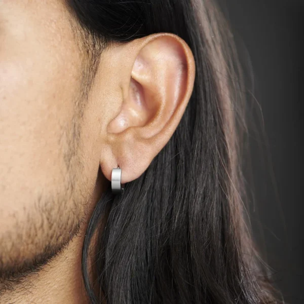 Meilleur Prix Garanti Lucleon Boucle D’oreille Plate Argentée 4