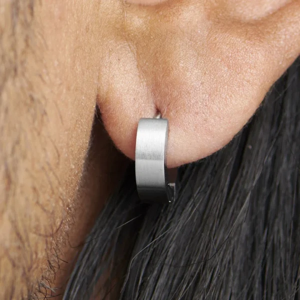 Meilleur Prix Garanti Lucleon Boucle D’oreille Plate Argentée 6