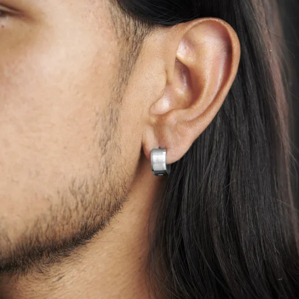 Fort Tempus Boucle D’oreille Ronde XL En Métal Argenté en ligne officielle 5