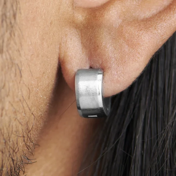 Fort Tempus Boucle D’oreille Ronde XL En Métal Argenté en ligne officielle 7