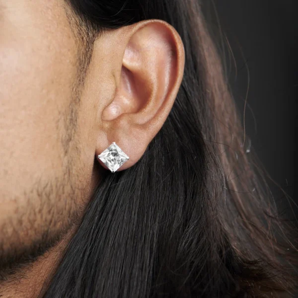 marque pas cher Lucleon Boucle D’oreille Carré En Zircone – 10 Mm 5