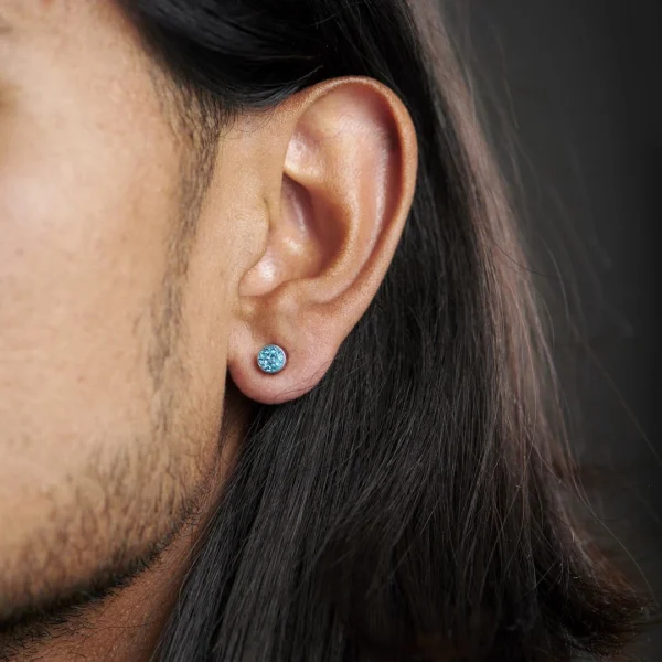 Fort Tempus Clou D’oreille Magnétique à Zircone Bleue 6 Mm économies garanties 6