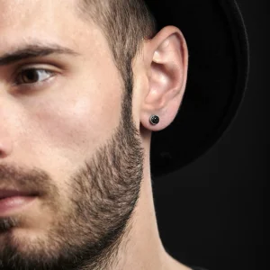 Fort Tempus Clou D’oreille Magnétique à Zircone Noire 6 Mm boutique paris 16