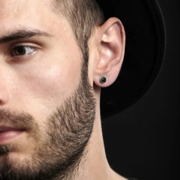 Fort Tempus Clou D’oreille Magnétique à Zircone Noire 6 Mm boutique paris 6