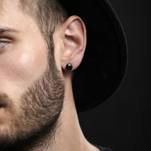 luxe soldes Lucleon Clou D’oreille 8 Mm Avec Zircone Noire 16