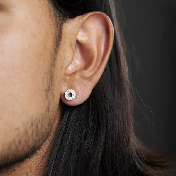 Lucleon Boucle D’oreille Stud Rond Cristal 8mm ultratendance 6