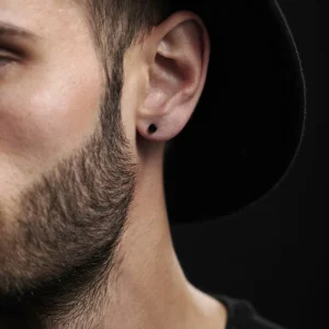 achat Lucleon Clou D’oreille Noir 4mm 12