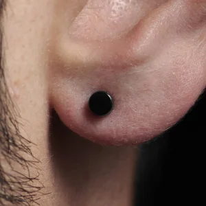 achat Lucleon Clou D’oreille Noir 4mm 16