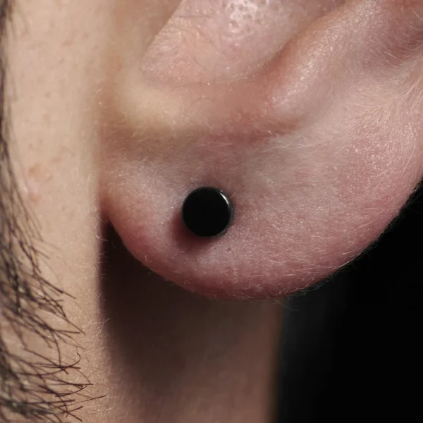 achat Lucleon Clou D’oreille Noir 4mm 6