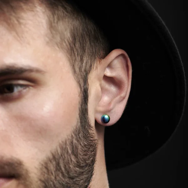 Fort Tempus Clou D’oreille Circulaire Arc-en-ciel De 8mm Nouvelle tendance 5