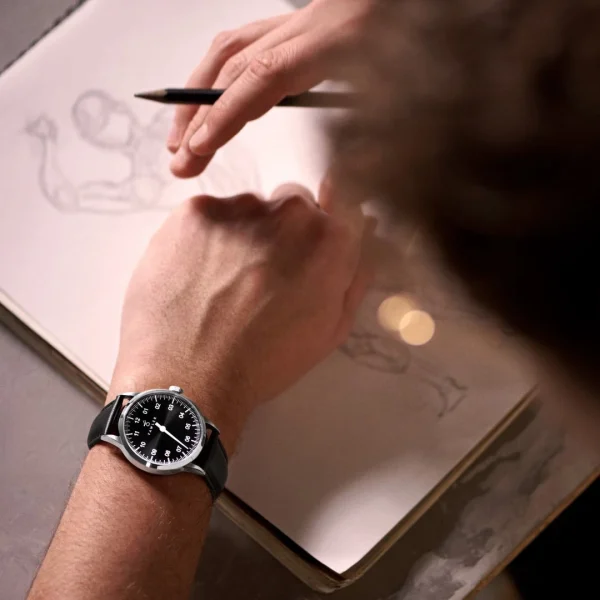 Fawler Paz | Montre Habillée Noire à Une Seule Aiguille En Acier Inoxydable REMISE allant 3