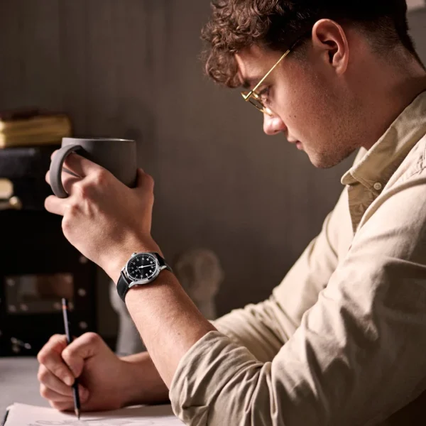 Fawler Paz | Montre Habillée Noire à Une Seule Aiguille En Acier Inoxydable REMISE allant 6