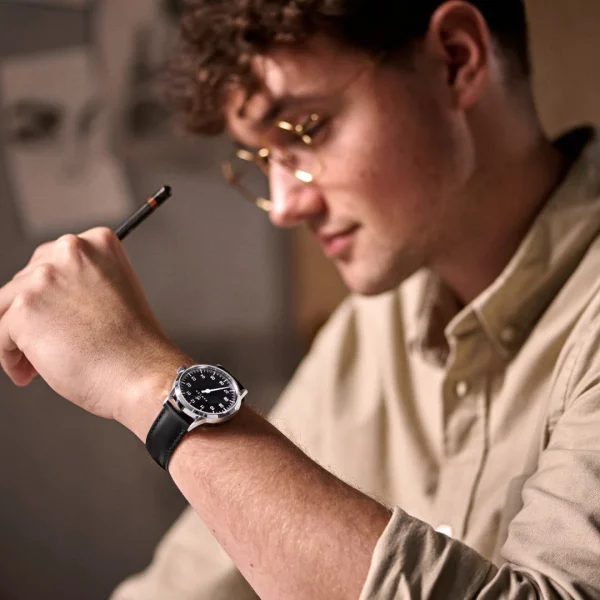 Fawler Paz | Montre Habillée Noire à Une Seule Aiguille En Acier Inoxydable REMISE allant 5