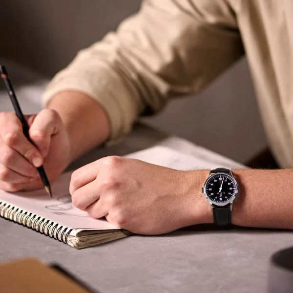 Fawler Paz | Montre Habillée Noire à Une Seule Aiguille En Acier Inoxydable REMISE allant 4