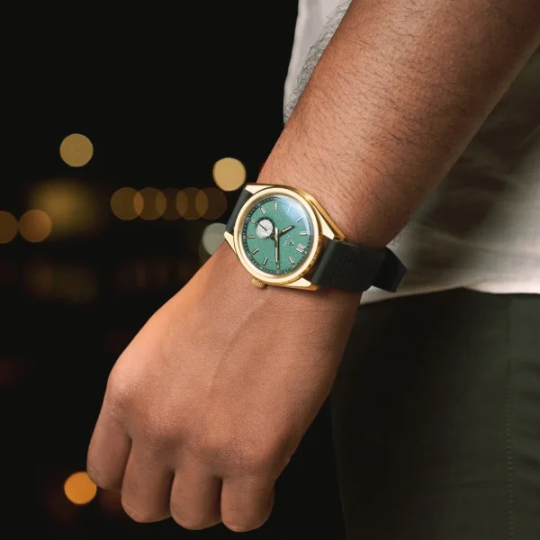 mode pas chere Arkai Mond | Montre Meteorite En Acier Inoxydable Noir – Série Limitée 5