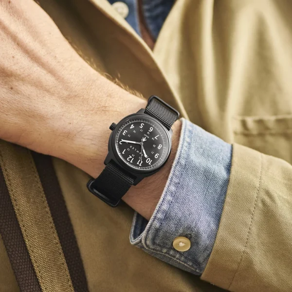 Meilleur Prix Fawler Scout | Montre Militaire Noire à Bracelet NATO 3