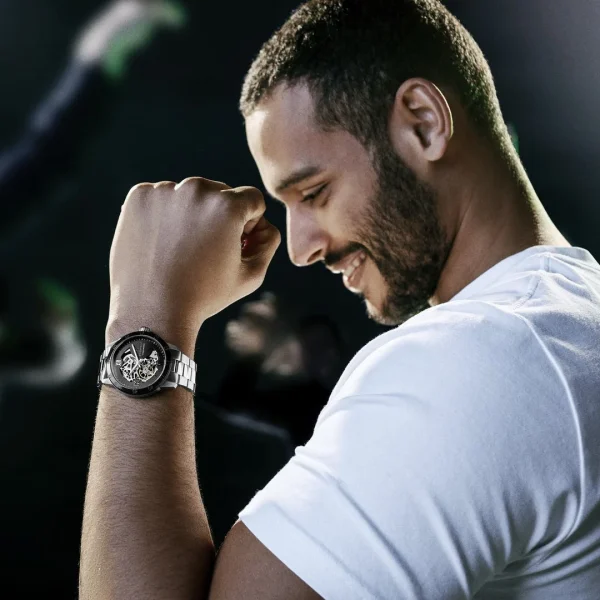 soldes ligne Seizmont Dante II | Montre Squelette Couleur Noir Et Argent 4