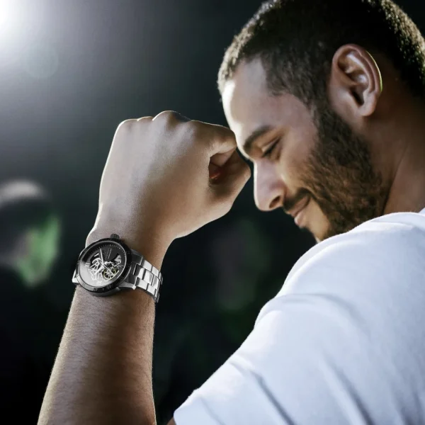 soldes ligne Seizmont Dante II | Montre Squelette Couleur Noir Et Argent 3