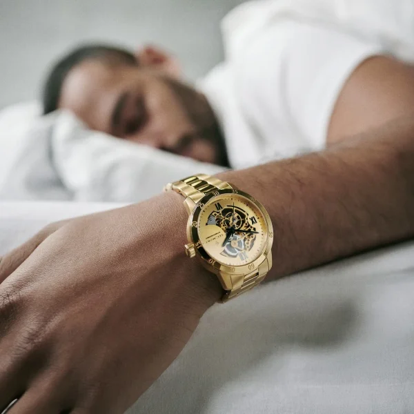 Authentic Original licence Seizmont Dante II | Montre Squelette En Acier Doré 4