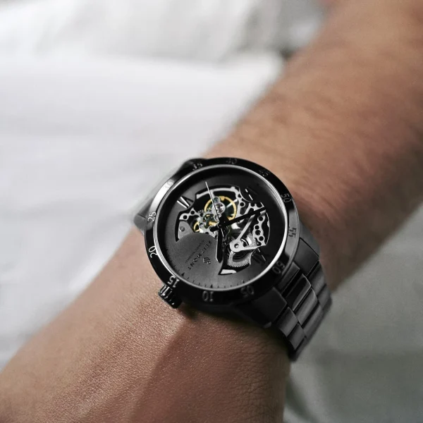 qualité supérieure Seizmont Dante II | Montre Squelette Noire 3
