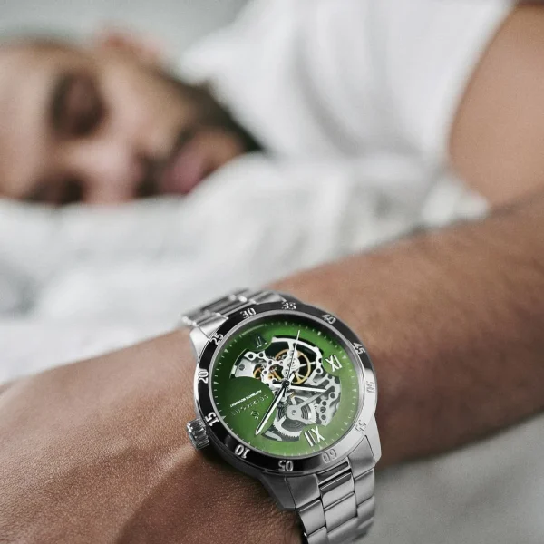 Seizmont Dante II | Montre Squelette Argentée à Cadran Vert Top ventes 3