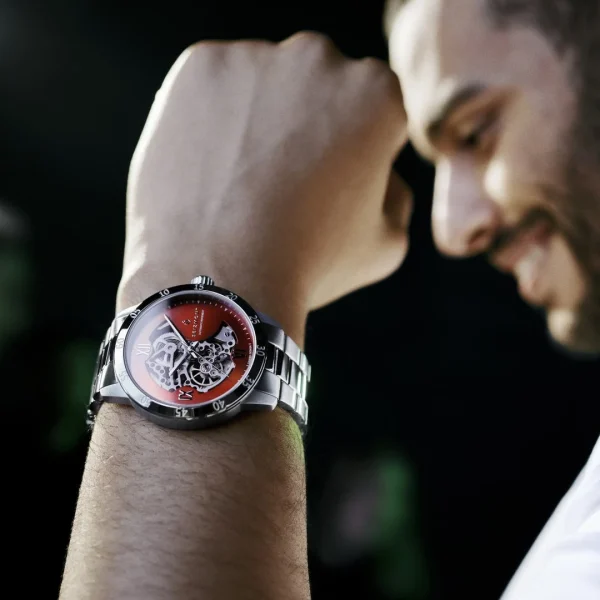 qualité supérieure Seizmont Dante II | Montre Squelette Argentée En édition Limitée 3