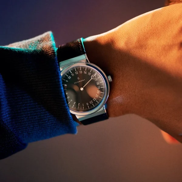 Meilleur Prix Seizmont Montre Travis Calm à Cadran & Aiguille 24 Heures 3