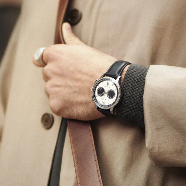 Fawler Cicero | Montre Chronographe Vintage Blanche vente luxe pas cher 3