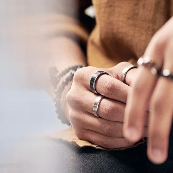 Lucleon Bague Aesop Kash En Titane Argenté magasin solde 4