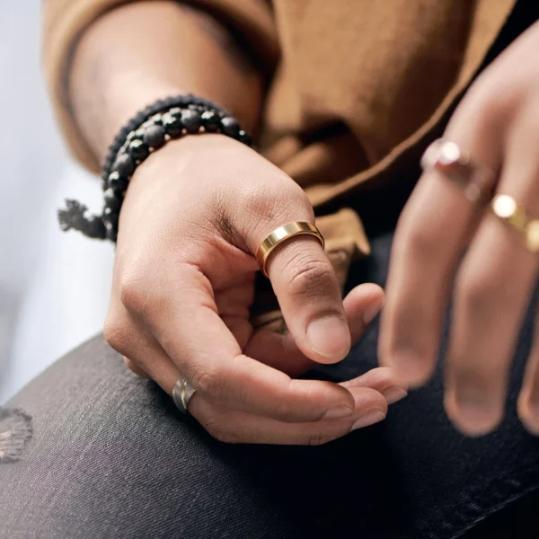 Lucleon Bague Aesop Kash En Titane Doré des prix incroyables 3