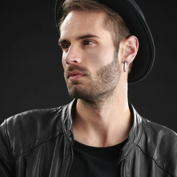 exclusivement disponibles Moody Mason Boucle D’oreille Jax En Acier Gris Foncé – La Serre 5