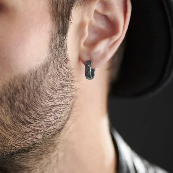 Moody Mason Boucle D’oreille En Acier Gris Foncé Jax Couleurs variées 4
