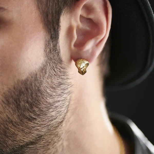 Moody Mason Boucle D’oreille Jax – Cobra En Acier Doré boutique pas cher 5