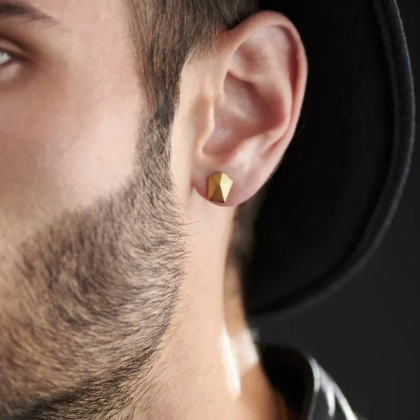 Moody Mason Clous D’oreilles Jax En Acier Doré excellent qulity 4