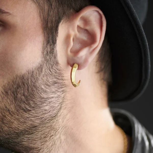 Moody Mason Boucle D’oreille Jax En Acier Doré – La Serre ﻿soldes 4