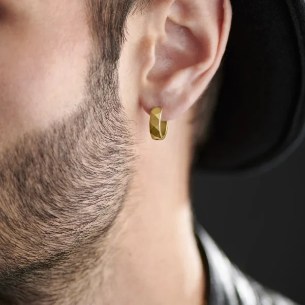 Dernières Nouveautés Moody Mason Boucle D’oreille En Acier Doré Jax 4