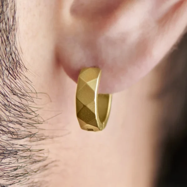 Dernières Nouveautés Moody Mason Boucle D’oreille En Acier Doré Jax 7
