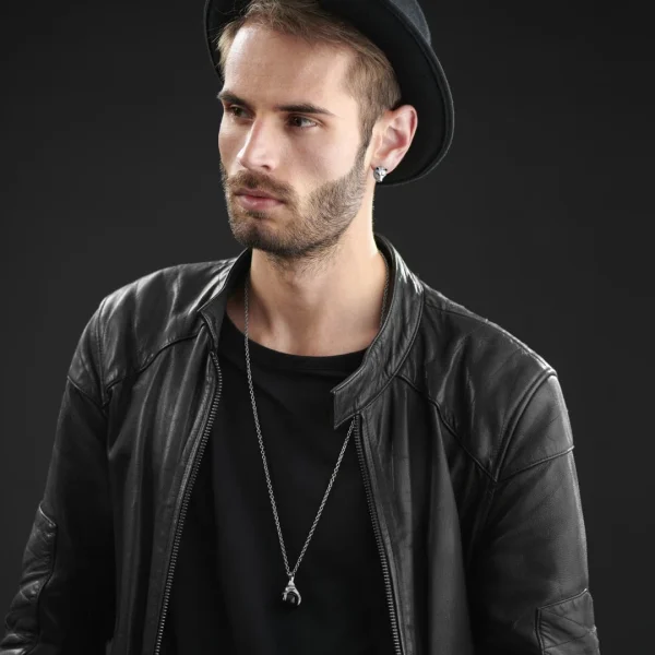 excellents soldes Moody Mason Boucle D’oreille Jax – Loup En Acier 5