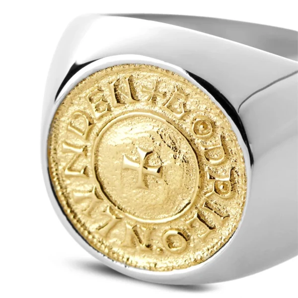 Lucleon Bague Argentée Et Dorée Lonya Makt haute qualité 3