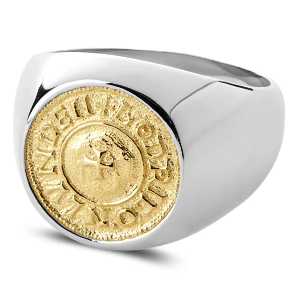 Lucleon Bague Argentée Et Dorée Lonya Makt haute qualité 1