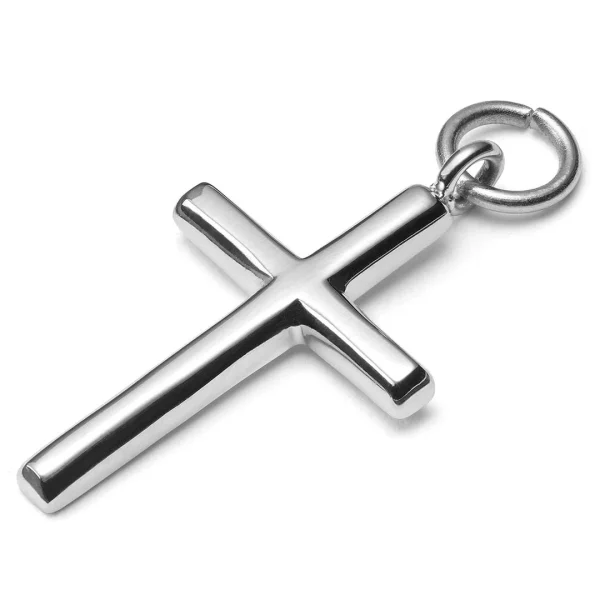Lucleon Pendentif De Boucle D’oreille – Croix Argentée En Acier à prix réduits 1